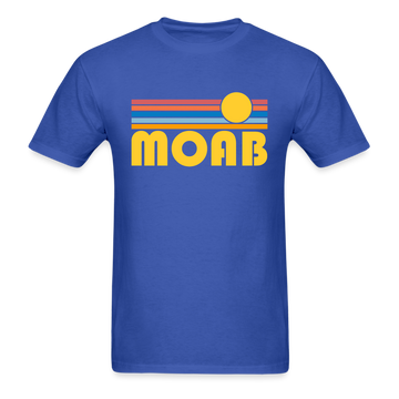 Moab, Utah Basic T-Shirt - Unisex Moab T Shirt Retro Sun - royal blue