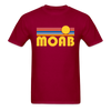 Moab, Utah Basic T-Shirt - Unisex Moab T Shirt Retro Sun - dark red