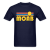 Moab, Utah Basic T-Shirt - Unisex Moab T Shirt Retro Sun - navy