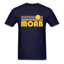 Moab, Utah Basic T-Shirt - Unisex Moab T Shirt Retro Sun - navy