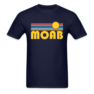 Moab, Utah Basic T-Shirt - Unisex Moab T Shirt Retro Sun - navy