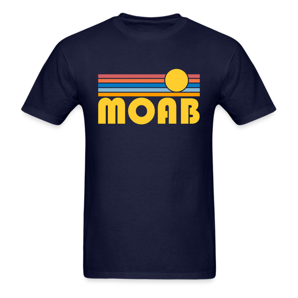 Moab, Utah Basic T-Shirt - Unisex Moab T Shirt Retro Sun - navy