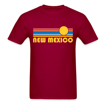 New Mexico Basic T-Shirt - Unisex New Mexico T Shirt Retro Sun - dark red