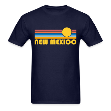 New Mexico Basic T-Shirt - Unisex New Mexico T Shirt Retro Sun - navy