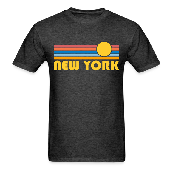 New York, New York Basic T-Shirt - Unisex New York T Shirt Retro Sun - heather black