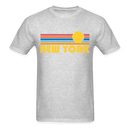 New York, New York Basic T-Shirt - Unisex New York T Shirt Retro Sun - heather gray