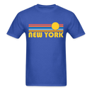 New York, New York Basic T-Shirt - Unisex New York T Shirt Retro Sun - royal blue