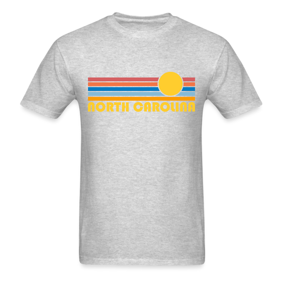 North Carolina Basic T-Shirt - Unisex North Carolina T Shirt Retro Sun - heather gray