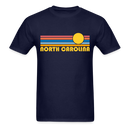 North Carolina Basic T-Shirt - Unisex North Carolina T Shirt Retro Sun - navy