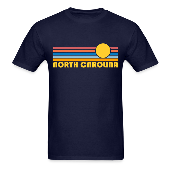 North Carolina Basic T-Shirt - Unisex North Carolina T Shirt Retro Sun - navy