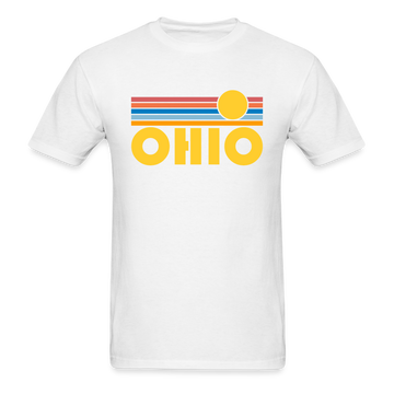 Ohio Basic T-Shirt - Unisex Ohio T Shirt Retro Sun - white