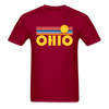 Ohio Basic T-Shirt - Unisex Ohio T Shirt Retro Sun - dark red