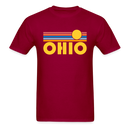 Ohio Basic T-Shirt - Unisex Ohio T Shirt Retro Sun - dark red