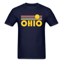 Ohio Basic T-Shirt - Unisex Ohio T Shirt Retro Sun - navy