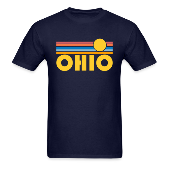 Ohio Basic T-Shirt - Unisex Ohio T Shirt Retro Sun - navy