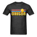 Oregon Basic T-Shirt - Unisex Oregon T Shirt Retro Sun - heather black