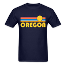 Oregon Basic T-Shirt - Unisex Oregon T Shirt Retro Sun - navy