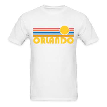 Orlando, Florida Basic T-Shirt - Unisex Orlando T Shirt Retro Sun - white