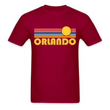 Orlando, Florida Basic T-Shirt - Unisex Orlando T Shirt Retro Sun - dark red