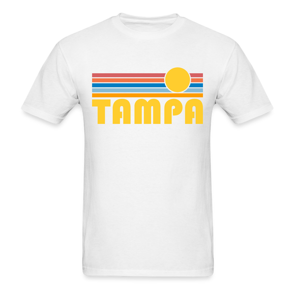 Tampa, Florida Basic T-Shirt - Unisex Tampa T Shirt Retro Sun - white