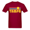 Tampa, Florida Basic T-Shirt - Unisex Tampa T Shirt Retro Sun - dark red