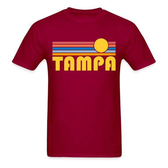 Tampa, Florida Basic T-Shirt - Unisex Tampa T Shirt Retro Sun - dark red