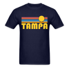 Tampa, Florida Basic T-Shirt - Unisex Tampa T Shirt Retro Sun - navy