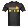 Seattle, Washington Basic T-Shirt - Unisex Seattle T Shirt Retro Sun - heather black