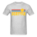 Seattle, Washington Basic T-Shirt - Unisex Seattle T Shirt Retro Sun - heather gray