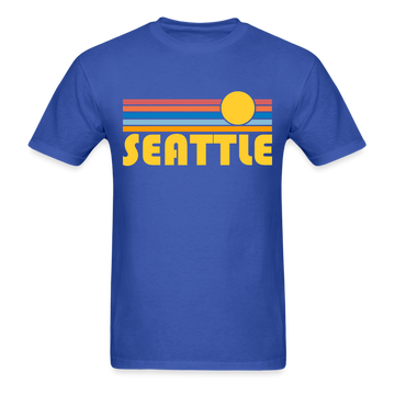 Seattle, Washington Basic T-Shirt - Unisex Seattle T Shirt Retro Sun - royal blue