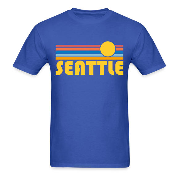 Seattle, Washington Basic T-Shirt - Unisex Seattle T Shirt Retro Sun - royal blue