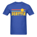 Seattle, Washington Basic T-Shirt - Unisex Seattle T Shirt Retro Sun - royal blue