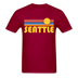 Seattle, Washington Basic T-Shirt - Unisex Seattle T Shirt Retro Sun - dark red