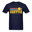 Seattle, Washington Basic T-Shirt - Unisex Seattle T Shirt Retro Sun - navy