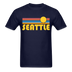 Seattle, Washington Basic T-Shirt - Unisex Seattle T Shirt Retro Sun - navy