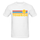 Telluride, Colorado Basic T-Shirt - Unisex Telluride T Shirt Retro Sun - white