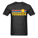 Telluride, Colorado Basic T-Shirt - Unisex Telluride T Shirt Retro Sun - heather black