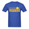 Telluride, Colorado Basic T-Shirt - Unisex Telluride T Shirt Retro Sun - royal blue