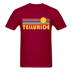 Telluride, Colorado Basic T-Shirt - Unisex Telluride T Shirt Retro Sun - dark red