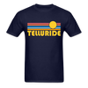 Telluride, Colorado Basic T-Shirt - Unisex Telluride T Shirt Retro Sun - navy