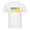 Utah Basic T-Shirt - Unisex Utah T Shirt Retro Sun - white