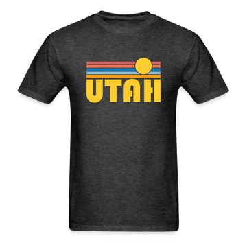 Utah Basic T-Shirt - Unisex Utah T Shirt Retro Sun - heather black