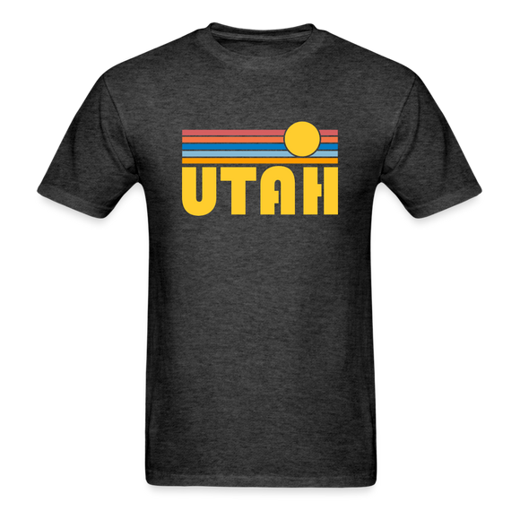 Utah Basic T-Shirt - Unisex Utah T Shirt Retro Sun - heather black