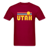 Utah Basic T-Shirt - Unisex Utah T Shirt Retro Sun - dark red
