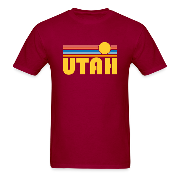 Utah Basic T-Shirt - Unisex Utah T Shirt Retro Sun - dark red