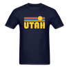Utah Basic T-Shirt - Unisex Utah T Shirt Retro Sun - navy