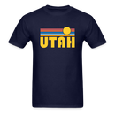 Utah Basic T-Shirt - Unisex Utah T Shirt Retro Sun - navy