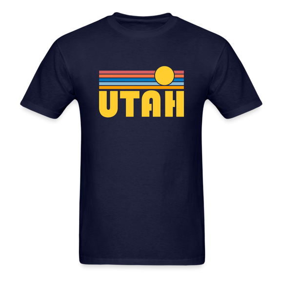 Utah Basic T-Shirt - Unisex Utah T Shirt Retro Sun - navy