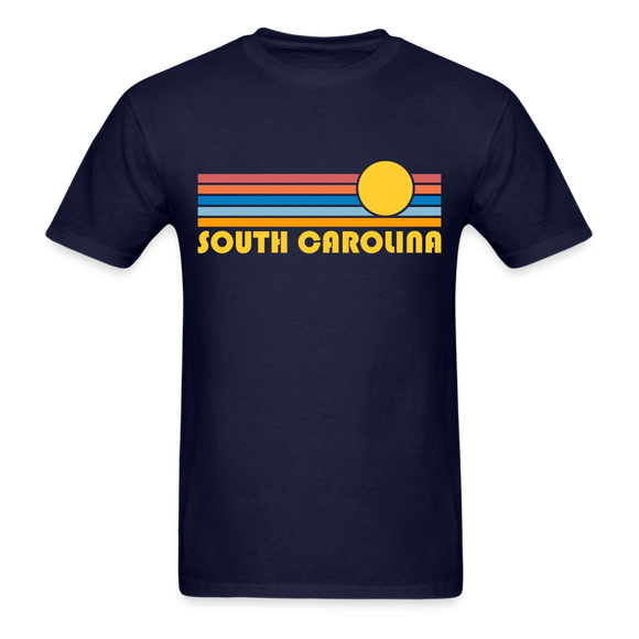 South Carolina Basic T-Shirt - Unisex South Carolina T Shirt Retro Sun - navy