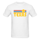 Texas Basic T-Shirt - Unisex Texas T Shirt Retro Sun - white